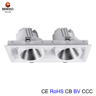 Led Moving Head Spot Light AC150-250V 2*35W Double Heads Led Grille Spotlight Light with CE, RoHS