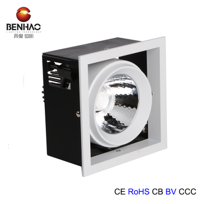 1 to 3 heads High power commercial lighting 10w 12w 18W CE RoHs cob led grille lamp